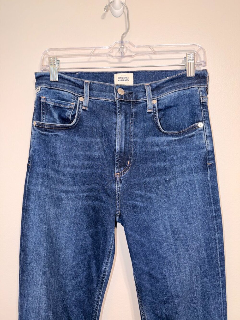 Citizens of Humanity Isola Size 27 Cropped Boot Denim Jeans Dark Wash High Rise - Picture 4 of 9